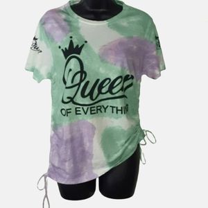 ON FIRE TIE-DYE QUEEN T-SHIRT